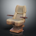 Airplane Interior Comfortable Seat Design With Beige Upholstery And Armrests