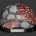 Stylish Cap With Basketball Pattern Soccer Texture And Camouflage Brim Mesh Design