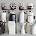 Modern wash basin wash table vertical table basin counter basin 3d model