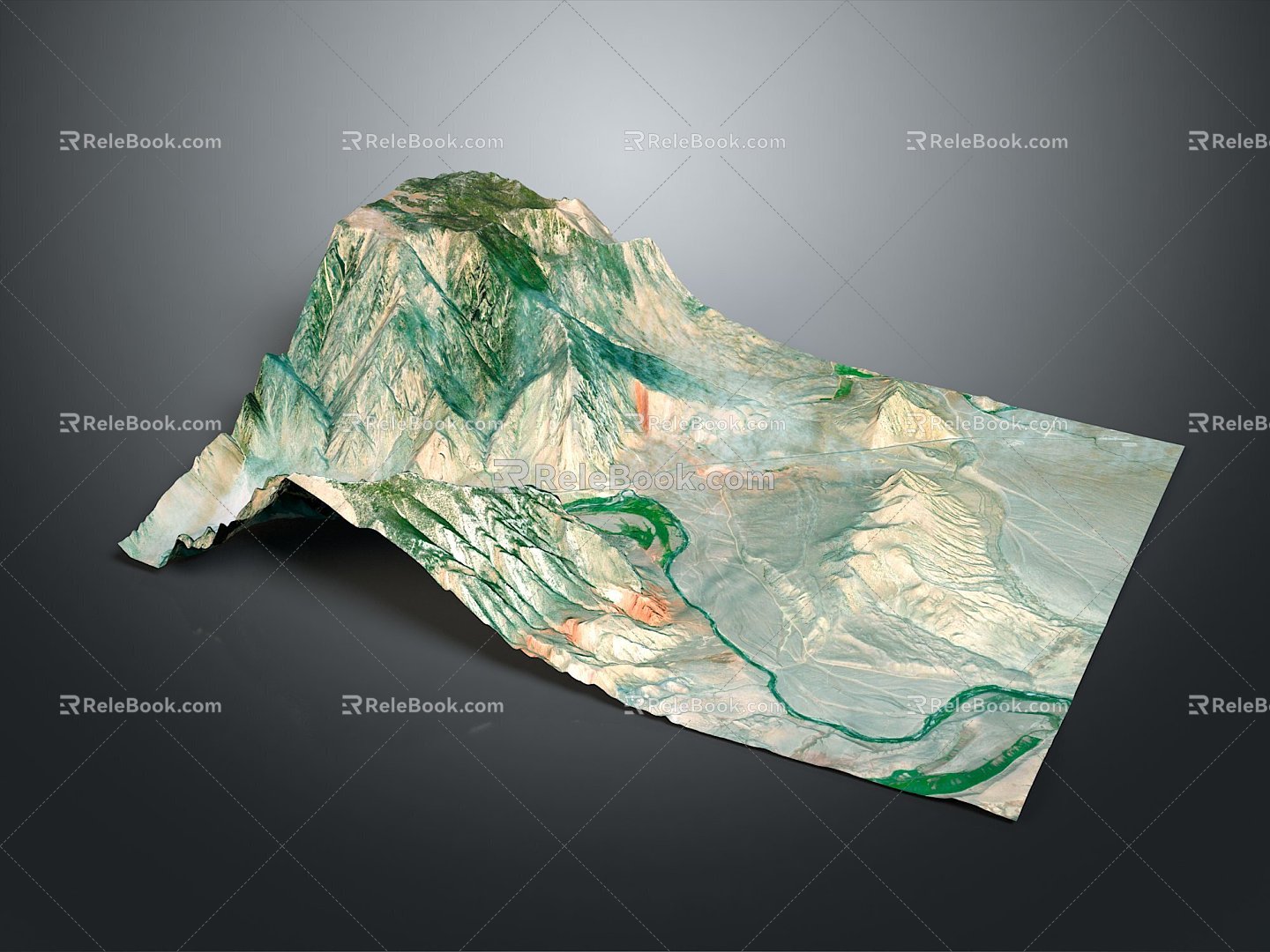 Geography, topography, mountain shape, ridge, ridge, valley, mountain range, canyon, geomorphology, mountain peak, mountain body 3d model