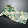 Geography, topography, mountain shape, ridge, ridge, valley, mountain range, canyon, geomorphology, mountain peak, mountain body 3d model