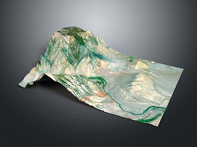 Geography, topography, mountain shape, ridge, ridge, valley, mountain range, canyon, geomorphology, mountain peak, mountain body 3d model