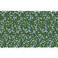 Vibrant Green Plant Wall with Lush Foliage and Blue Flowers Decoration