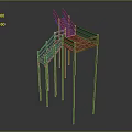 Modern Artistic Staircase Design With Unique Metal Structure And Multi Level Platforms