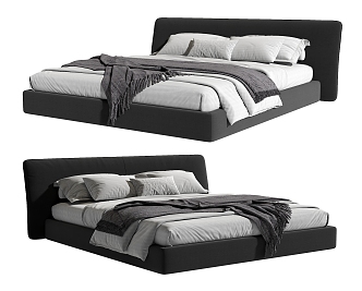 Double bed 3d model