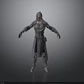 Detailed Medieval Knight Armor As Protective Battle Weapon With Metallic Design