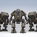 Modern robot mecha robot 3d model