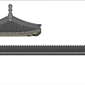 Traditional Chinese Building Components Featuring Ornamental Roof Eaves And Decorative Details