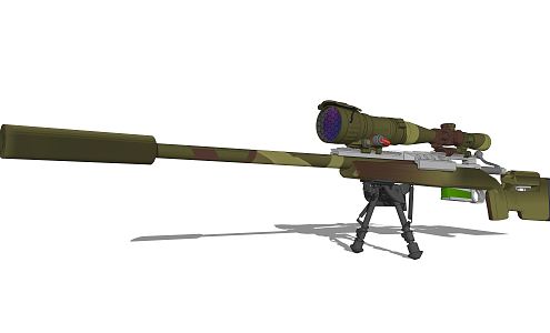 Modern gun sniper robbery 3d model