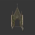 Gothic Architectural Bridge Design With Spires Arched Entrance And Decorative Railing