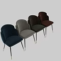 Modern Upholstered Single Chair with Vertical Tufted Back and Metal Legs in Multiple Color Options