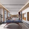 Modern Gym Interior With Spin Bikes Exercise Balls And Treadmill 3d model