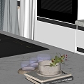 Modern Ornaments Combination Kitchen Utensils Cup Books 3d model