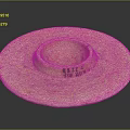 Ancient Round Ceramic Pottery Dish Featuring Historical Inscription On Surface 3d model