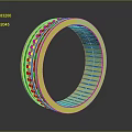 Elegant Gold Ring With Intricate Engraved Design And Shiny Polished Finish
