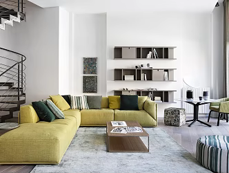 Modern Meridiani living room 3d model