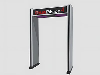 SAMVision 4 Security Gate With Metal Detection Function And Modern Design 3d model