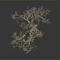 Artistic Tree Branch Shaped Decorative Light with Natural Textured Trunk and Unique Design