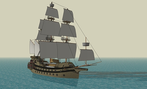 Modern Sailing 3d model