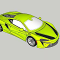 Vibrant Green Sports Car Featuring Sleek Aerodynamic Design And Black Racing Stripes