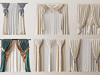 Modern Curtain Roman Curtain 3d model