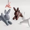 Modern Doll Rabbit Doll Ornaments Combination 3d model
