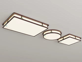 New Chinese ceiling lamp combination 3d model