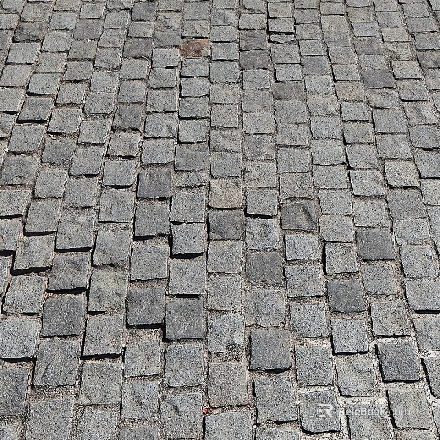 Durable Gray Stone Pavers As Essential Construction Components For Outdoor Paths 3d model 