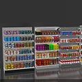 Supermarket Shelves Stocked With Various Food Items Beverages And Packaged Products