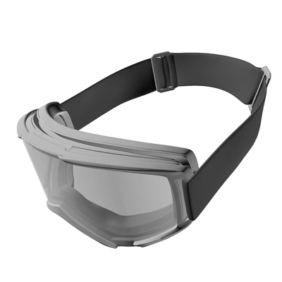 Eyewear Store Featuring Modern Design Goggles With Clear Lenses And Black Strap 3d model