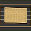 Essential Brass Soap Holder With Honeycomb Textured Yellow Soap For Daily Bathroom Use