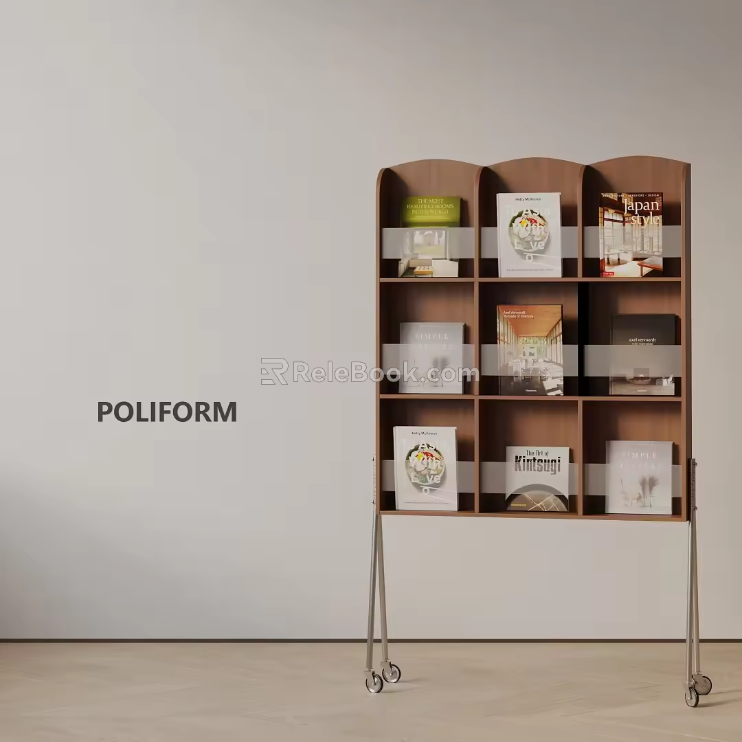 Modern Bookshelf 3d model