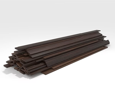 High Quality Natural Wooden Stone Materials Stacked Planks For Building Projects 3d model