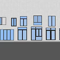 Various Window And Door Design Styles For Architectural Illustrations 3d model