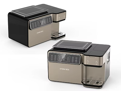 Modern SIMELO Coffee Machines With Black And Gold Finish For Kitchen Appliances 3d model