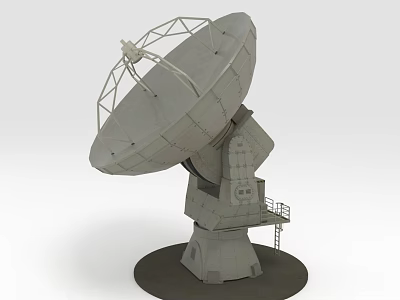 Large Satellite Antenna Industrial Equipment with Metal Frame and Signal Reception Function 3d model