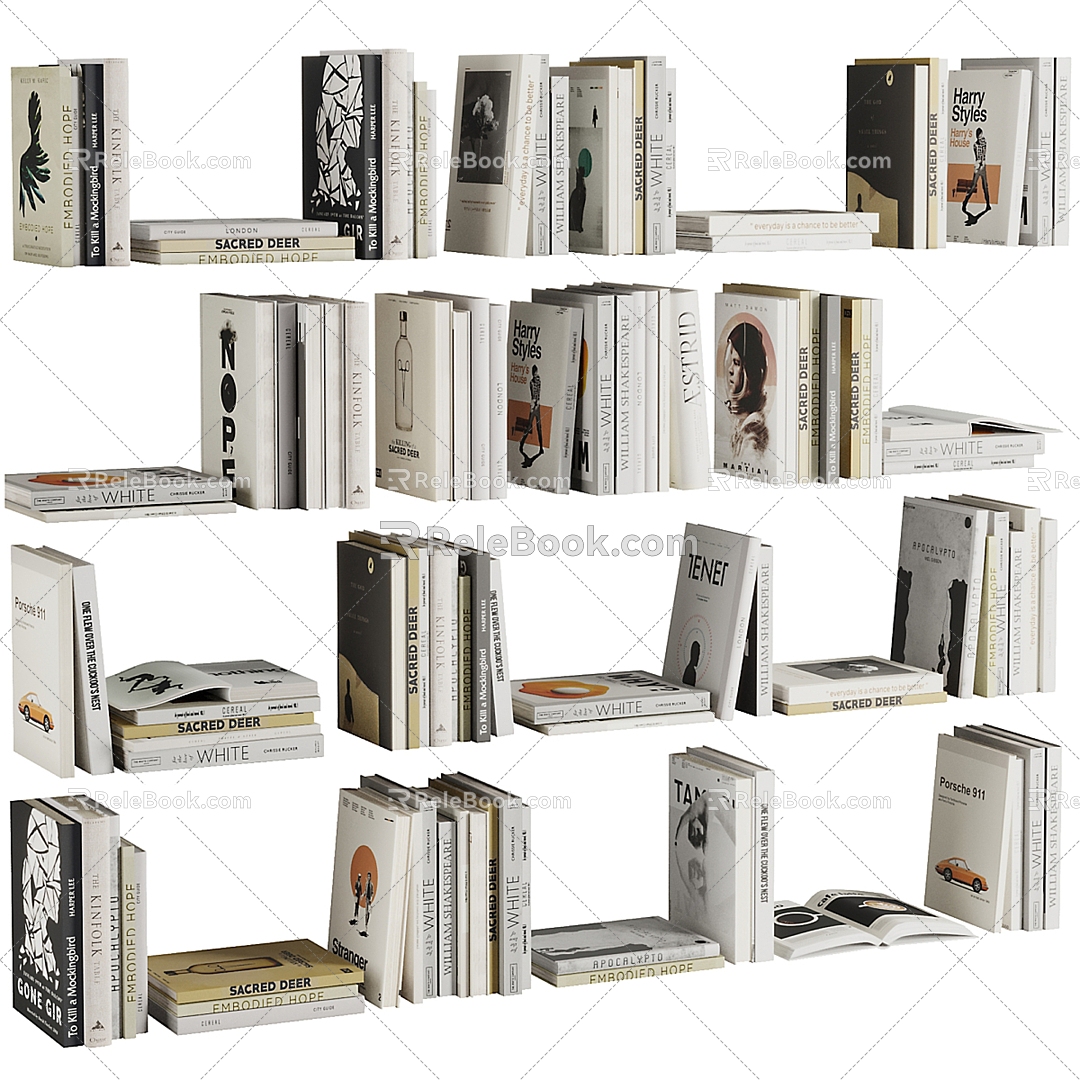 Modern Books 3d model