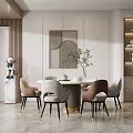 Modern Restaurant Simple Home Dining Table Sideboard 3d model