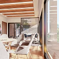 Elegant Hotel Room Interior With Comfortable Bed Large Window And Modern Decor