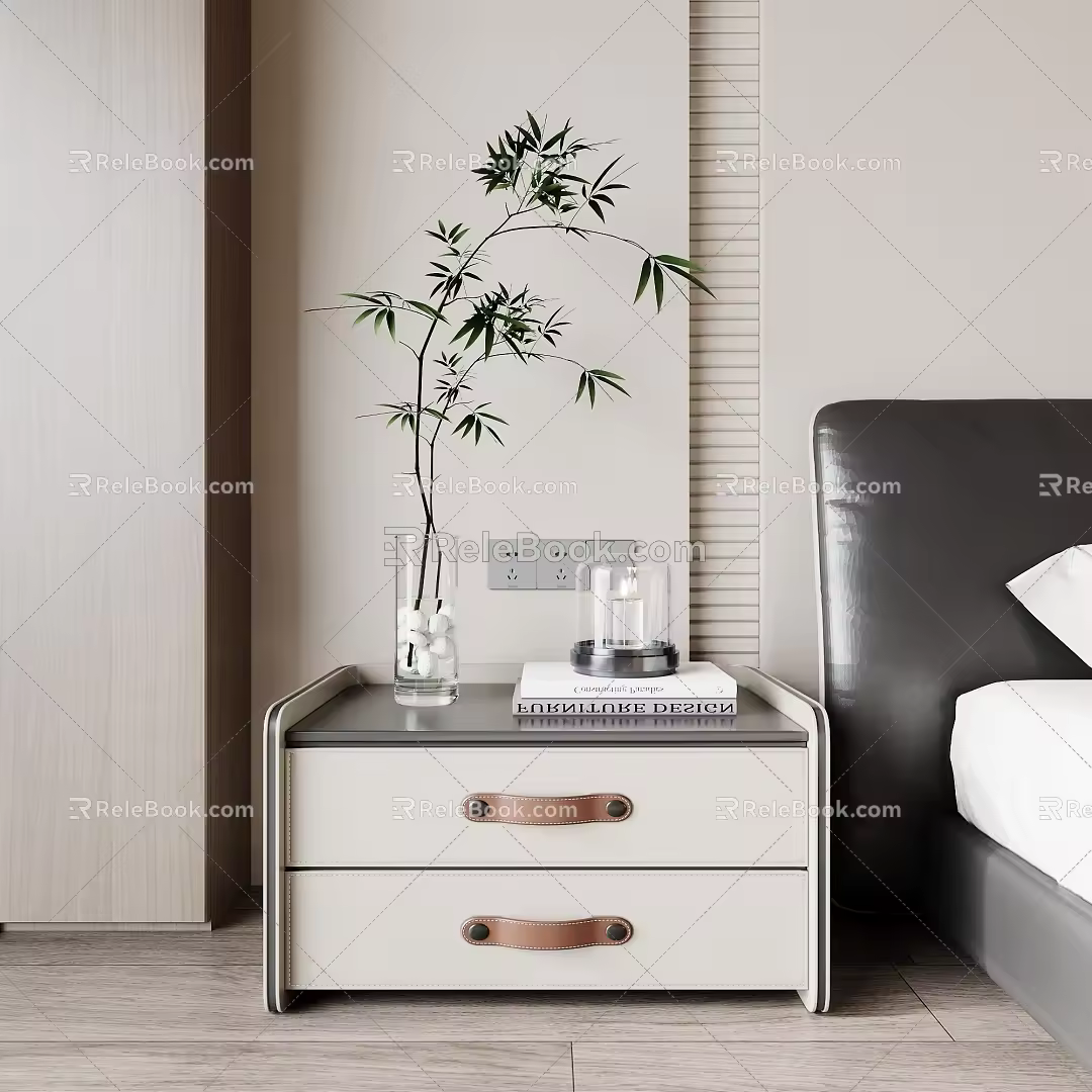 Modern bedside table 3d model