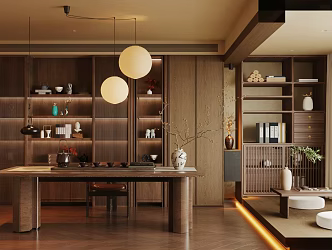 New Chinese Zen Tea Room Song Aesthetics Tea Room Tatami Tea Room Balcony Tea Room Tea Room Tea Room Cabinet Tea Cabinet Tea Tasting Area 3d model