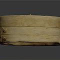 Traditional Bamboo Steamer With Woven Lid Round Shape And Wooden Body