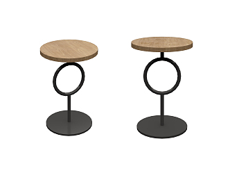 Modern Bar Stool Creative Round Stool 3d model