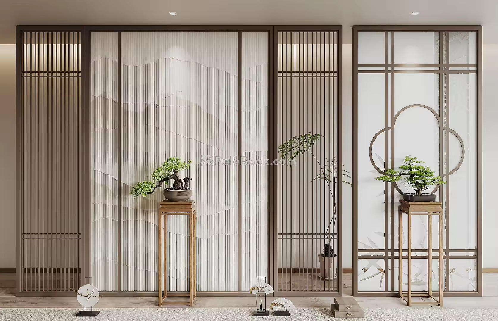New Chinese Partition Screen 3d model