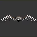 Brown Spider 3D Model With Long Legs On Dark Gradient Background 3d model