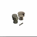 Modern Luxury Upholstered Single Chair With Soft Fabric And Leather Accented Wooden Pedestal Base