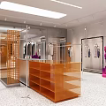 Modern Clothing Store Interior With Window Display Mannequin Fashion Apparel And Decorative Elements