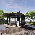 New Chinese Pavilion Delicate Pavilion 3d model