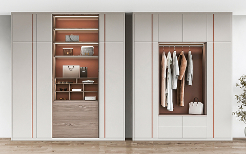 Modern Wardrobe Shoe and Hat Cabinet 3d model