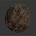 Natural Stone Wood Decorative Object With Porous Texture And Brown Rough Surface